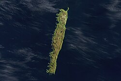 Satellietbeeld van die Macquarie-eiland