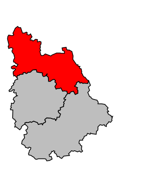 Kanton na mapě departementu Vienne