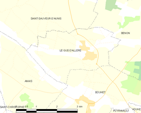 Poziția localității Le Gué-d'Alleré