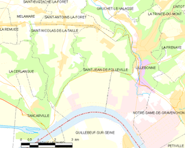Mapa obce Saint-Jean-de-Folleville