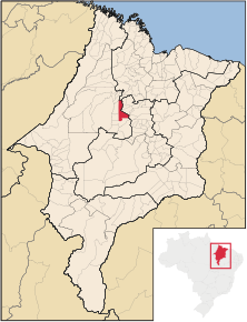 Kart over Vitorino Freire