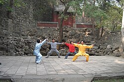 Un pasatiempo de practicar artes marciales en China