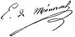 Signature de Eugène de Ménorval