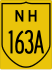 National Highway 163A marker