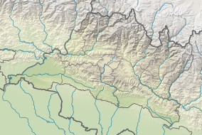 Map showing the location of Chitwan National Park