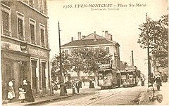 Lyon, place Ronde, terminus du tramway