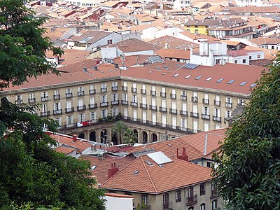 Plaza Barriaren aireko ikuspegia.