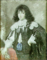 Portrait of a young gentleman holding gloves and leaning on a table, 1639