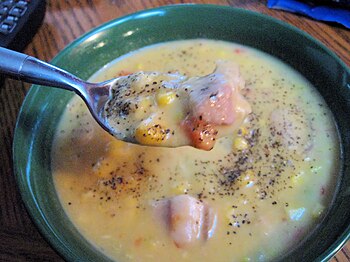 Potato and corn chowder