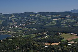 Aerial view with Rabenwald in the background