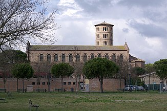 Antigua Basílica de San Apolinar in Classe, cerca de Rávena, Italia