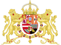 Royal Coat of Arms of Spain with Supporters (1580-1668).svg