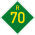 Provinsiale roete R70 shield