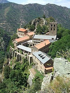 Abbey of Saint-Martin du Canigou, in the Pyrenees (beginning of 11th century)