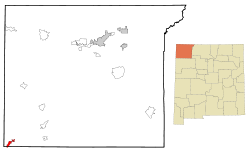 Location of Crystal, New Mexico