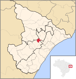 Localização de Moita Bonita em Sergipe