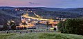 Seven Springs Resort viewed from the summit at dusk