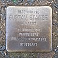 Stolperstein in Stammheim für Gustav Stange (27. Februar 2019)