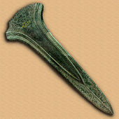 A late Bronze Age sword or dagger blade Sword bronze age (2nd version).jpg