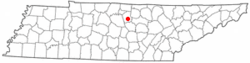 Location of Gordonsville, Tennessee