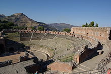 Greek Theater of Taormina, Sicily Taormina BW 2012-10-05 16-23-06.JPG