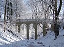 Bornstedter See mit Entwässerungsgraben und Teufelsgrabenbrücke