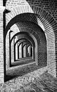 Architectural details Jaro The wall of the Roman Colosseum in Xanten, Germany