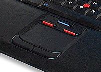 Touchpad and a pointing stick on an IBM Laptop