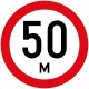 Vienna Conv. road sign C14 (in m)