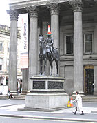 Duke of Wellington statue, with cone