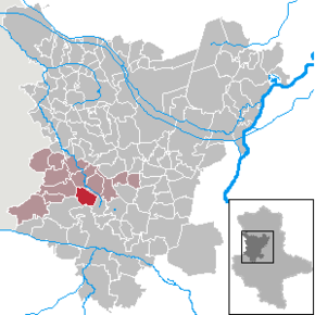 Poziția ortsteil Wormsdorf pe harta districtului Börde