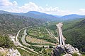 The highway near (regional road 1102), the road to the village Klisura, and the Vardar