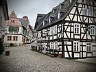 Idstein - jedna z uliczek starego miasta z zabudową szachulcową