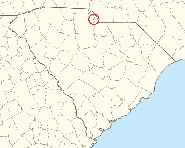 Localização da Reserva Catawba na Carolina do Sul.