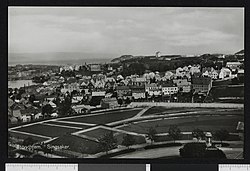 View of the neighbourhood seen from Gløshaugen.