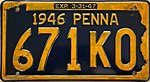Номерной знак Пенсильвании 1946 года.jpg