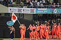 Japan team during the opening ceremony of the Asian Athletics Championships by Sailesh Patnaik under CC BY-SA 4.0.