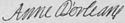 安妮-玛丽·德·奥尔良的签名