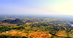 View of Dongargarh from Maa Bamleshwari Devi Temple on a hilltop
