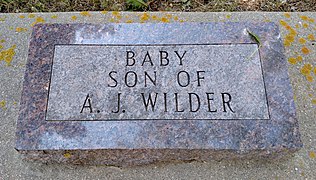 Baby Boy Wilder gravesite, De Smet Cemetery, South Dakota]]