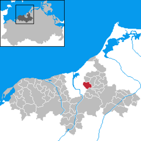 Lage von Bentwisch im Landkreis Bad Doberan