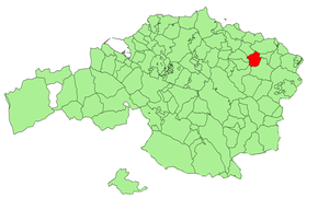 Localização do município de Navárniz na Biscaia