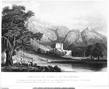 "Fortress of Bowrie in Rajpootana" 1858