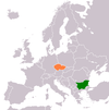 Location map for Bulgaria and the Czech Republic.
