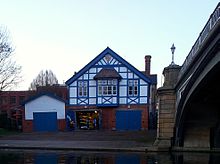 Christ's College Boat Club's boathouse on the River Cam Cambridge boathouses - Christ's.jpg