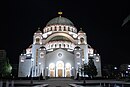 Katedralo de Saint Sava, Beogrado de night.jpg