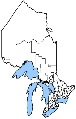 Location map Canada Ontario