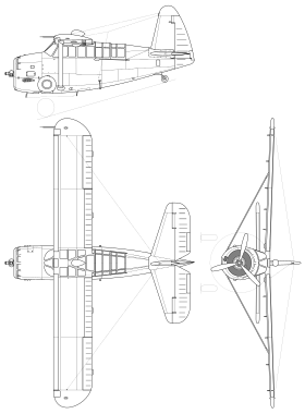 vue en plan de l’avion