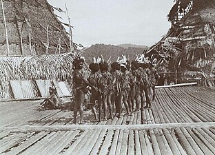 Tobati's Dancers in front of the men's house