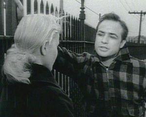 Marlon Brando and Eva Marie Saint in a screens...